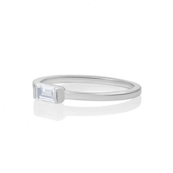 Sparkling Jewels - Baguette SRI06-54 Zilveren Ring
