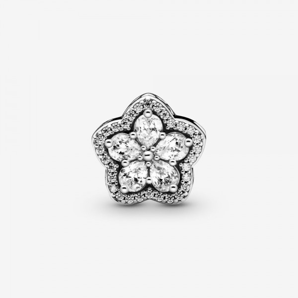 Pandora - Zilveren Timeless Bedel 799224C01 Sparkling Snowflake Pavé