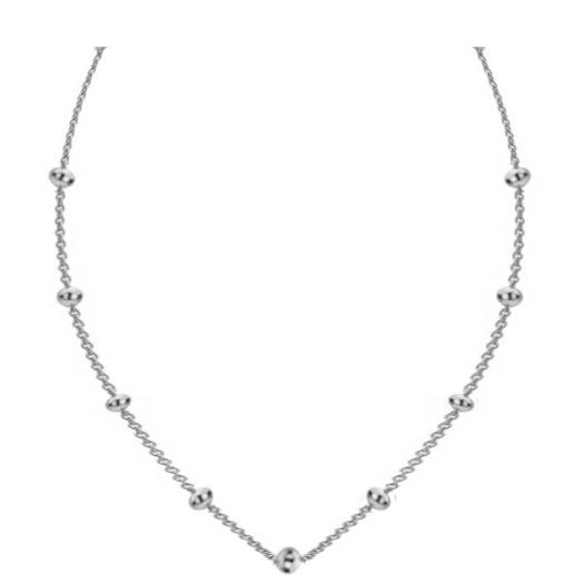 Sparkling Jewels Ketting SNBS090 Silver Ball 90 cm