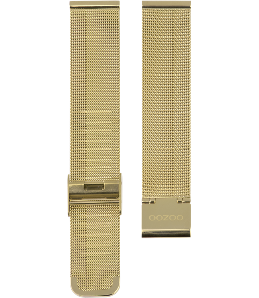 OOZOO horlogeband Milanees-Mesh edelstaal goudkleurig 12mm