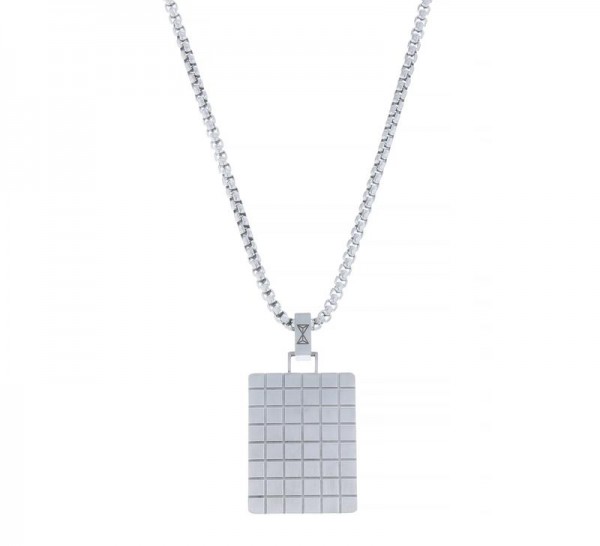 Aze Jewels - Stalen Collier AZ-NL004-A-070 Vierkant Blok