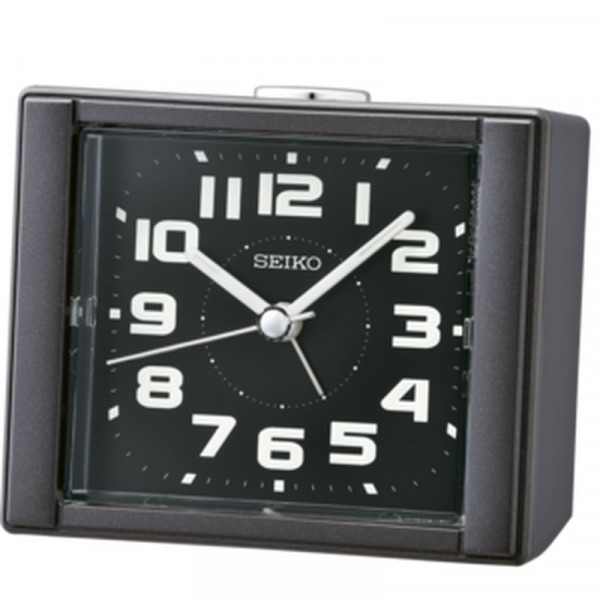 Seiko Clocks - Wekker QHE189K - zwart 9x8cm