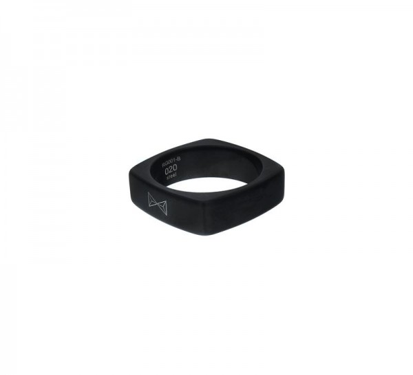 Aze Jewels - Ring Carre AZ-RG001-B-022 Vierkant - Zwart