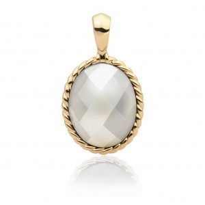 Sparkling Jewels - Hanger SPRG21-P01 Twist Pendant Mother Of Pearl