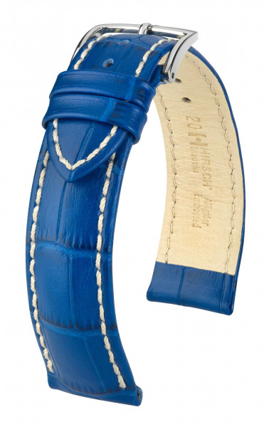 Hirsch Modena Horlogeband Blauw 22mm