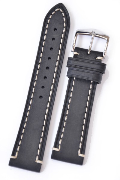 Hirsch Liberty Artisan Horlogeband 10900250-2-24 Zwart 24mm