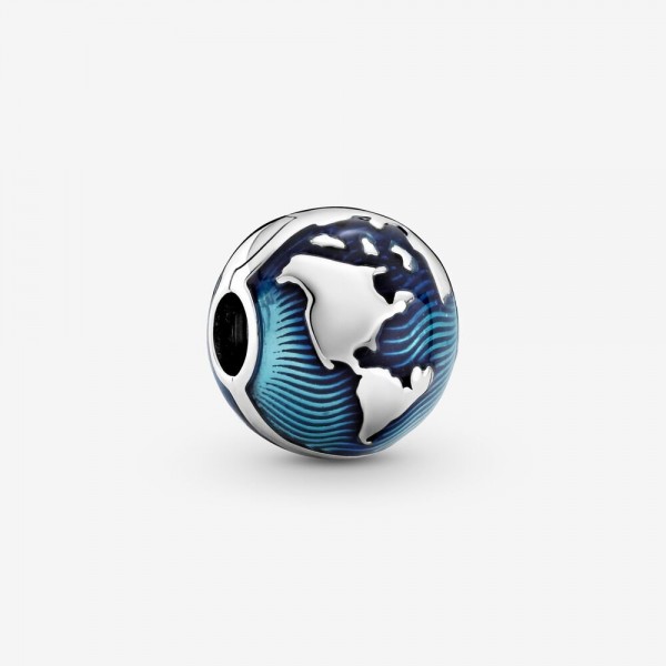 Pandora Moments - Clip Blauwe Wereldbol 799429C01