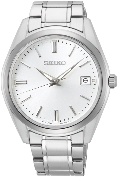 Seiko - SUR307P1 Herenhorloge - Zilverkleurig-Wit
