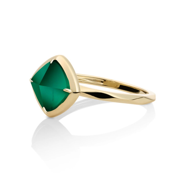 Sparkling Jewels 9 Karaat Edge Ring Green Onyx SRIG01-G53-52