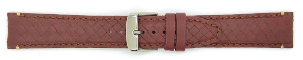 Horlogeband Kalfsleer handgevlochten met nubuck voering 00011720 18 mm