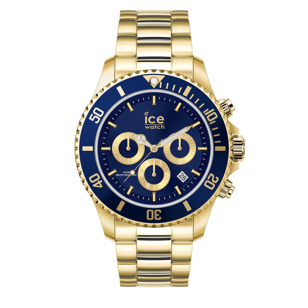 Ice-Watch - Ice Steel Chronograaf IW017674 Herenhorloge - Goud-Blauw
