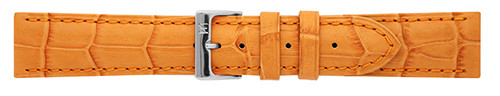 Horlogeband Kalfsleer met Alligator print Oranje 00085930 14 mm