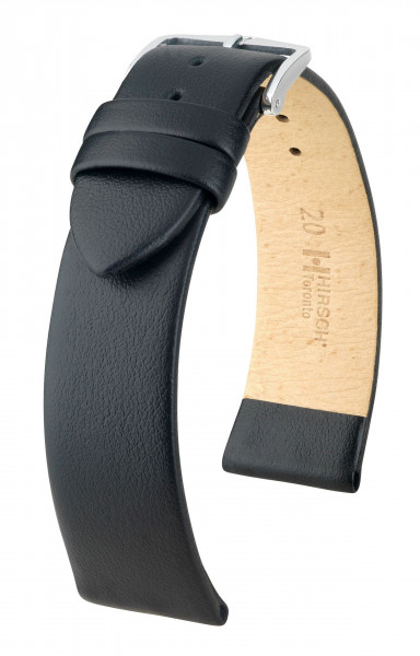 Hirsch Toronto Horlogeband XL 22mm Zwart