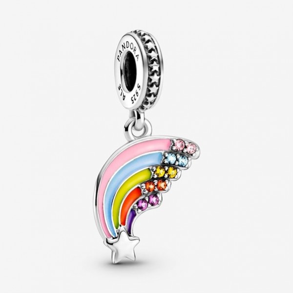 Pandora - Zilveren Bedel 799351C01 Kleurrijke Regenboog Ster