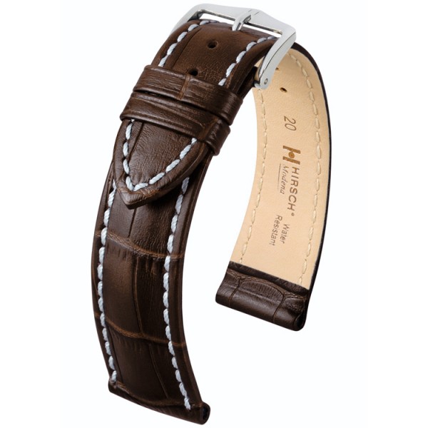 Hirsch Modena Horlogeband Bruin 24mm