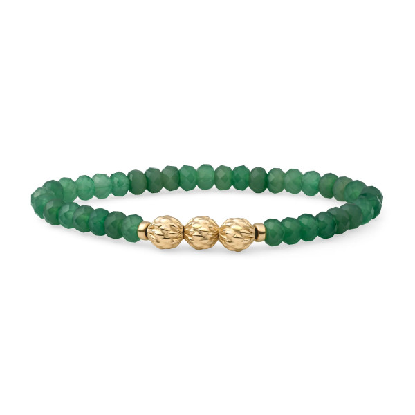 Sparkling Jewels Green Onyx Fuse Beads Armband SB-G-6MM-FUSE-G53