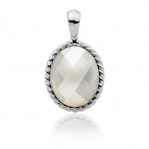 Sparkling Jewels - Hanger SP21-P01 Twist Pendant Mother Of Pearl