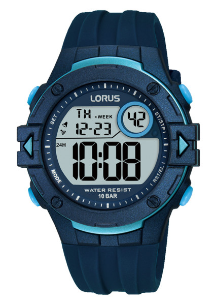 LORUS Digitale horloge Siliconen Blauw R2325PX9