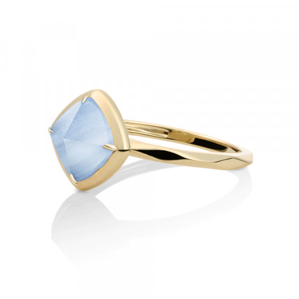 Sparkling - 9K Ring SRIG01-G47-56 Edge Blue Lace Agate