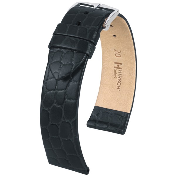 Hirsch horlogeband - Sobek zwart 20mm