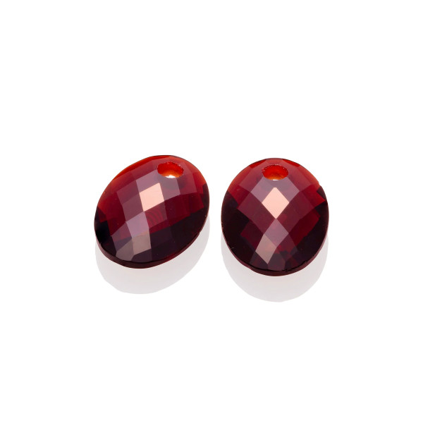 Sparkling Jewels Ruby Quartz Medium Oval Oorbel Edelsteen EAGEM50-MO