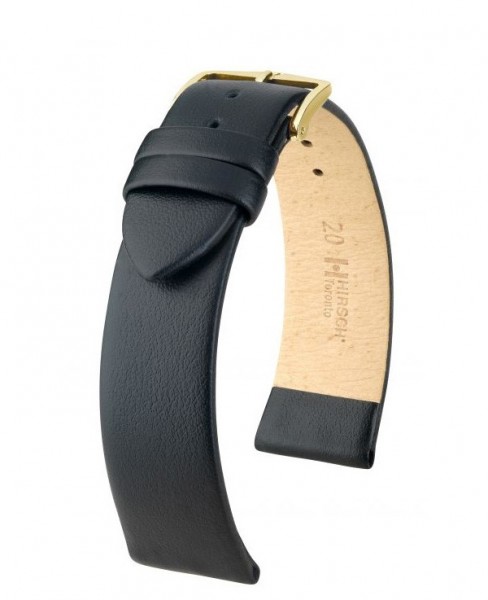 Hirsch horlogeband Toronto zwart M 24mm