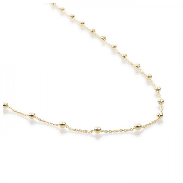 Sparkling Jewels - Collier SNBG070 Ball Chain Goud verguld