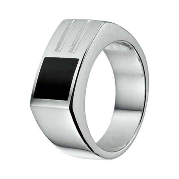 Zilveren Ring Onyx mt20,5