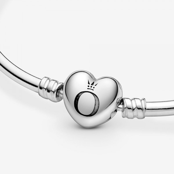 Pandora - Zilveren Armband Bangle met Hartsluiting19cm * 596268