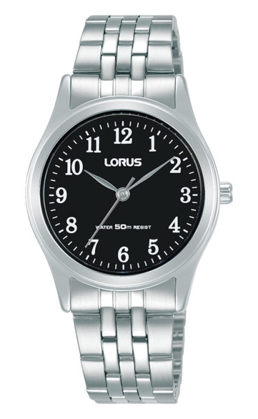 LORUS Stalen horloge Zilverkleurig-Zwart RRX37HX9