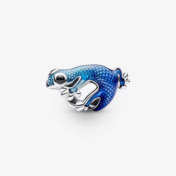 Pandora Metallic Blauwe Gecko Bedel 792701C01