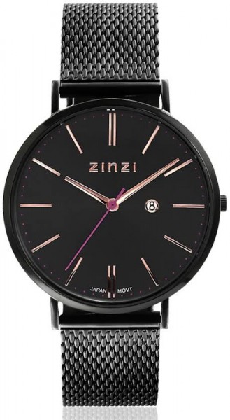 Zinzi - Retro ZIW409M Dameshorloge Zwart + Gratis Zinzi Armbandje