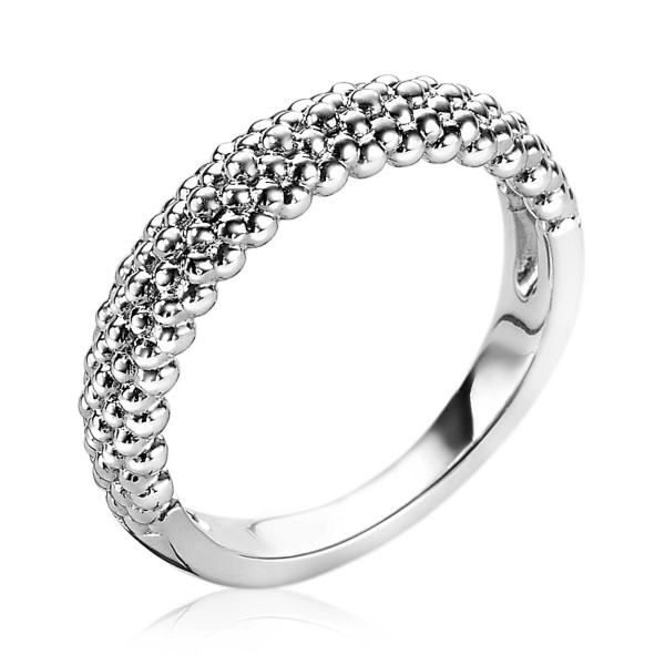 ZINZI Zilverkleurige ring met glinsterende bolletjes ZIR1968-60