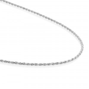 Sparkling Jewels - Rope Ketting Zilverkleurig 80 cm - SN-RPS-080