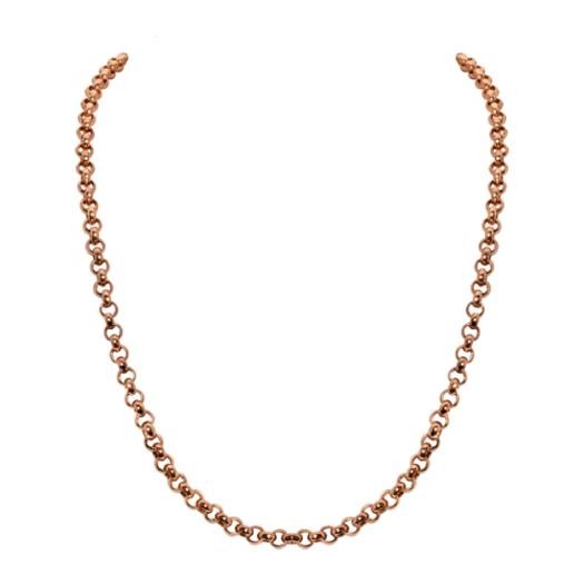 Sparkling Jewels Ketting SNRGM080 Rose Gold Plated Silver 80 cm