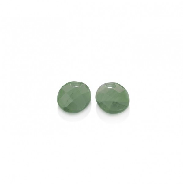 Sparkling Jewels - Creoolhangers EAGEM29-SO Green Aventurine Twist Oval