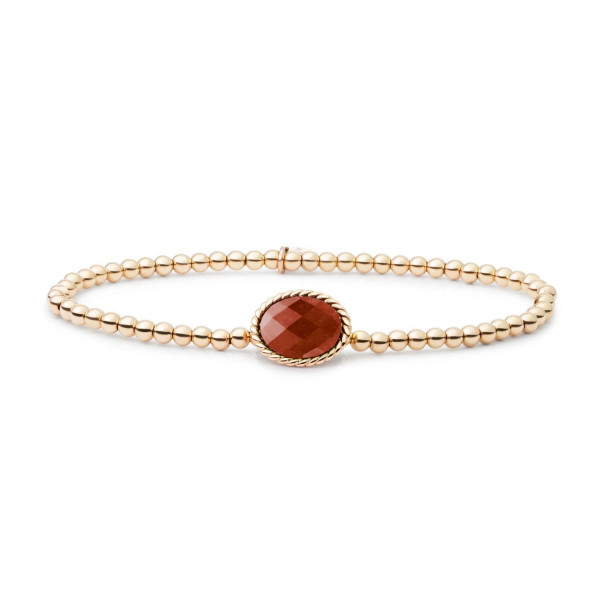Sparkling Jewels - Coral Red Jade SB-G-3MM-TG45 Armband