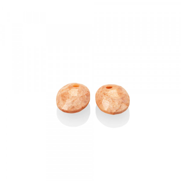 Sparkling Jewels - Twist Oval Oorbel Edelsteen EAGEM32-SO Peach Rhodonite