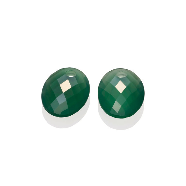 Sparkling Jewels Green Onyx Medium Oval Oorbel Edelsteen EAGEM53-MO