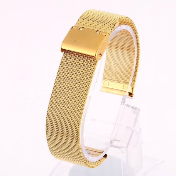 Remerko Mesh horlogeband goudkleurig (extra fijn) aanzetmaat 20mm
