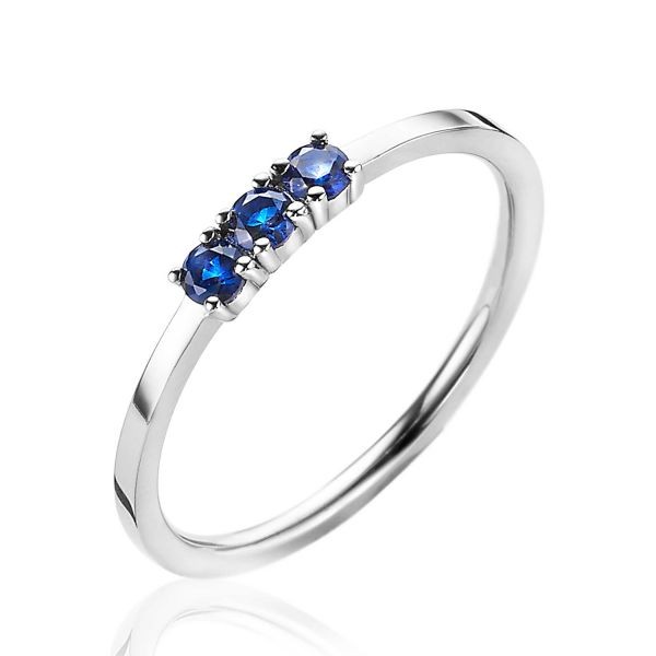 Zinzi - Zilveren Ring ZIR2127B56 Blauwen Kleurstenen