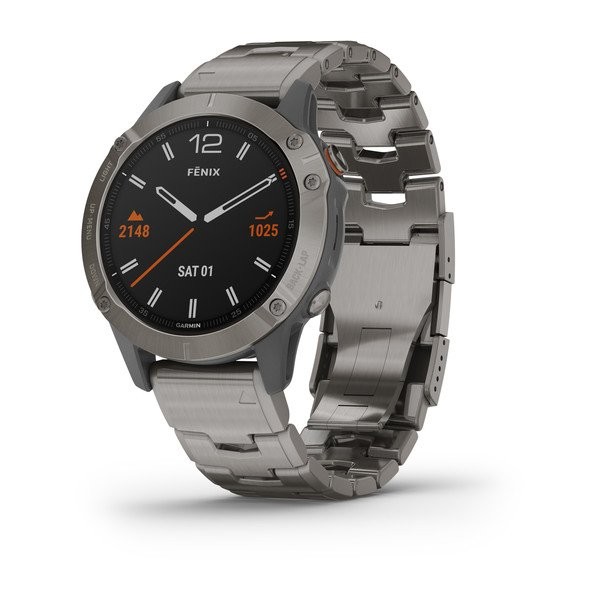 Garmin - Fenix 6 Pro En Sapphire Editions 010-02158-23 Smartwatch - Zilverkleurig Lichte Titan