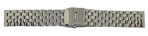 Horlogeband massief RVS met onzichtbare dubbele vouwsluiting 00262670 20mm Staal