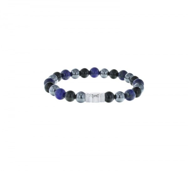 Aze Jewels - Armband AZ-BS007-A-175 Apis Lazuli, Obsidiaan en Hematiet Edelstenen